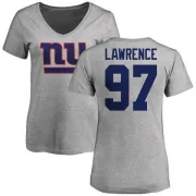 Dexter Lawrence Women's New York Giants Name & Number Logo Slim Fit T-Shirt - Ash