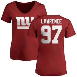 Dexter Lawrence Women's New York Giants Name & Number Logo Slim Fit T-Shirt - Red