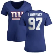 Dexter Lawrence Women's New York Giants Name & Number Logo Slim Fit T-Shirt - Royal