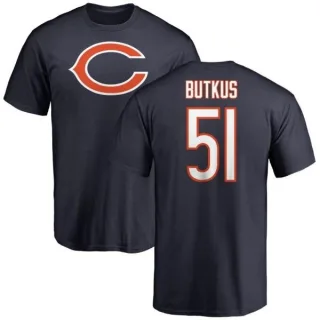 Dick Butkus Chicago Bears Name & Number Logo T-Shirt - Navy