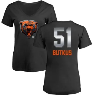 Dick Butkus Women's Chicago Bears Midnight Mascot T-Shirt - Black