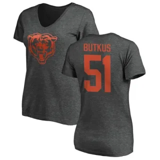 Dick Butkus Women's Chicago Bears One Color T-Shirt - Ash