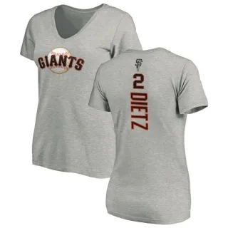 Dick Dietz Women's San Francisco Giants Backer Slim Fit T-Shirt - Ash