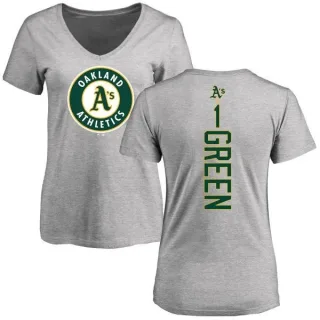 Dick Green Women's Oakland Athletics Backer Slim Fit T-Shirt - Ash