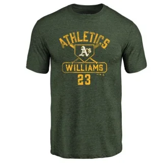 Dick Williams Oakland Athletics Base Runner Tri-Blend T-Shirt - Green