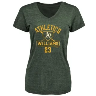 Dick Williams Women's Oakland Athletics Base Runner Tri-Blend T-Shirt - Green