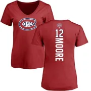 Dickie Moore Women's Montreal Canadiens Backer T-Shirt - Red