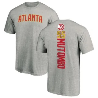 Dikembe Mutombo Atlanta Hawks Ash Backer T-Shirt