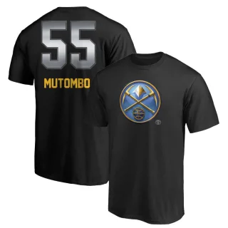 Dikembe Mutombo Denver Nuggets Black Midnight Mascot T-Shirt