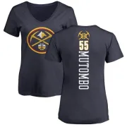 Dikembe Mutombo Women's Denver Nuggets Navy Backer T-Shirt