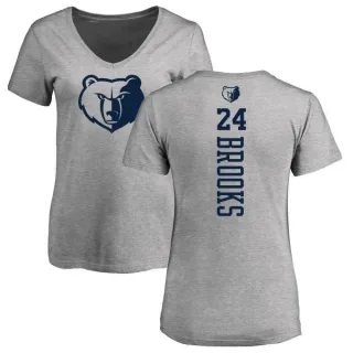 Dillon Brooks Women's Memphis Grizzlies Heathered Gray One Color Backer Slim-Fit V-Neck T-Shirt