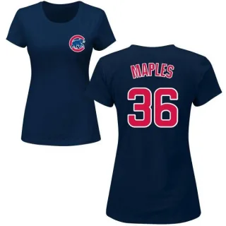 Dillon Maples Women's Chicago Cubs Name & Number T-Shirt - Navy