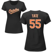 Dillon Tate Women's Baltimore Orioles Name & Number T-Shirt - Black