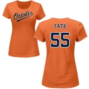 Dillon Tate Women's Baltimore Orioles Name & Number T-Shirt - Orange