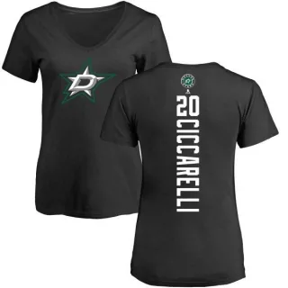 Dino Ciccarelli Women's Dallas Stars Backer T-Shirt - Black