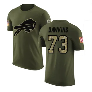 Dion Dawkins Buffalo Bills Olive Salute to Service Legend T-Shirt