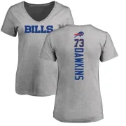 Dion Dawkins Women's Buffalo Bills Backer V-Neck T-Shirt - Ash