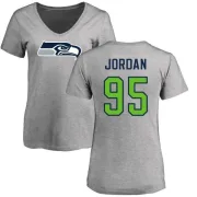 Dion Jordan Women's Seattle Seahawks Name & Number Logo Slim Fit T-Shirt - Ash