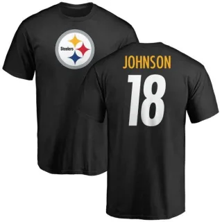 Diontae Johnson Pittsburgh Steelers Name & Number Logo T-Shirt - Black