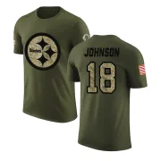 Diontae Johnson Pittsburgh Steelers Olive Salute to Service Legend T-Shirt