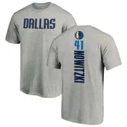 Dirk Nowitzki Dallas Mavericks Ash Backer T-Shirt