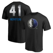 Dirk Nowitzki Dallas Mavericks Black Midnight Mascot T-Shirt