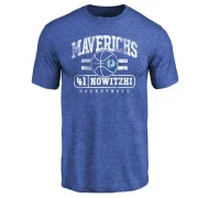 Dirk Nowitzki Dallas Mavericks Royal Baseline Tri-Blend T-Shirt