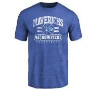 Dirk Nowitzki Dallas Mavericks Royal Baseline Tri-Blend T-Shirt