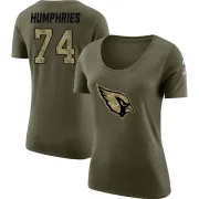 D.J. Humphries Women's Arizona Cardinals Salute to Service Olive Legend Scoop Neck T-Shirt