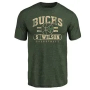 D.J. Wilson Milwaukee Bucks Green Baseline Tri-Blend T-Shirt