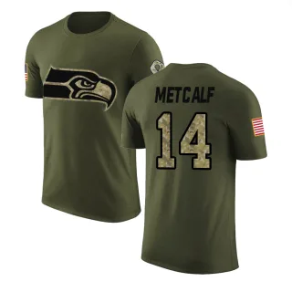 DK Metcalf Seattle Seahawks Olive Salute to Service Legend T-Shirt