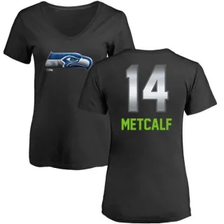 DK Metcalf Women's Seattle Seahawks Midnight Mascot T-Shirt - Black