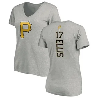 Dock Ellis Women's Pittsburgh Pirates Backer Slim Fit T-Shirt - Ash