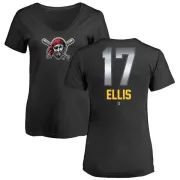 Dock Ellis Women's Pittsburgh Pirates Midnight Mascot V-Neck T-Shirt - Black