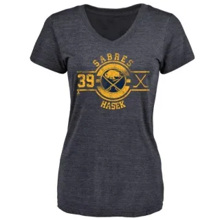 Dominik Hasek Women's Buffalo Sabres Insignia Tri-Blend T-Shirt - Navy