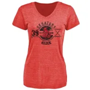 Dominik Hasek Women's Ottawa Senators Insignia Tri-Blend T-Shirt - Red