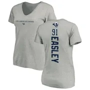 Dominique Easley Women's Los Angeles Rams Backer V-Neck T-Shirt - Ash