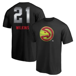 Dominique Wilkins Atlanta Hawks Black Midnight Mascot T-Shirt