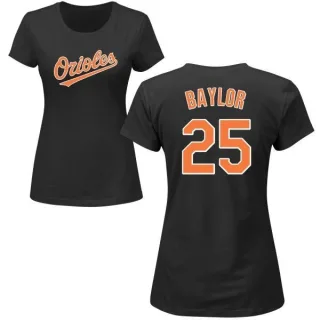 Don Baylor Women's Baltimore Orioles Name & Number T-Shirt - Black