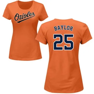 Don Baylor Women's Baltimore Orioles Name & Number T-Shirt - Orange