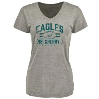 Don Cherry Women's Philadelphia Eagles Flanker Tri-Blend T-Shirt - Heathered Gray