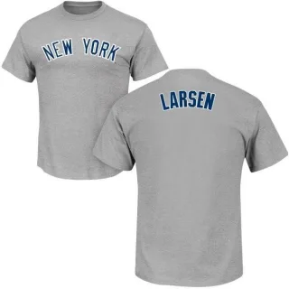 Don Larsen New York Yankees Name & Number T-Shirt - Gray