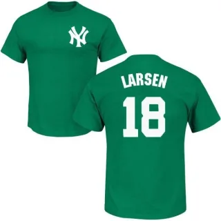 Don Larsen New York Yankees St. Patrick's Day Name & Number T-Shirt - Green