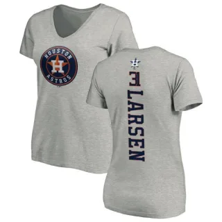 Don Larsen Women's Houston Astros Backer Slim Fit T-Shirt - Ash