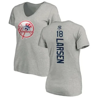 Don Larsen Women's New York Yankees Backer Slim Fit T-Shirt - Ash