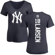 Don Larsen Women's New York Yankees Backer Slim Fit T-Shirt - Navy