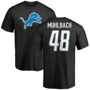 Don Muhlbach Detroit Lions Name & Number Logo T-Shirt - Black