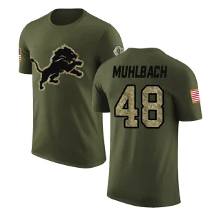 Don Muhlbach Detroit Lions Olive Salute to Service Legend T-Shirt