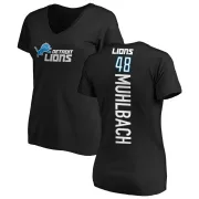 Don Muhlbach Women's Detroit Lions Backer Slim Fit T-Shirt - Black