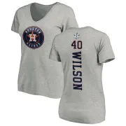 Don Wilson Women's Houston Astros Backer Slim Fit T-Shirt - Ash